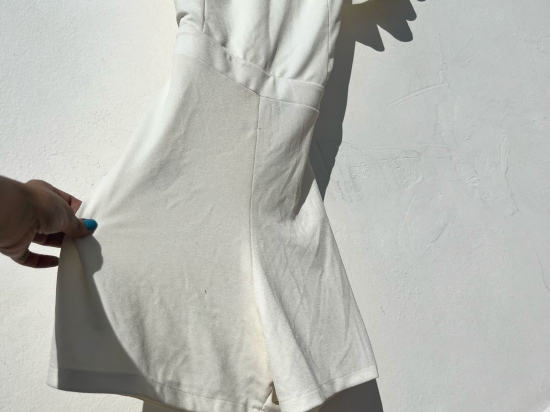 Vestido Branco Curto Saia Balão