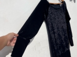 Blusa Preta manga longa de Veludo