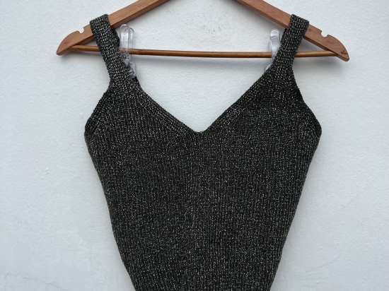 cropped tricot lurex